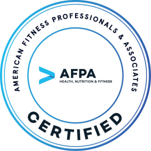 certification seal from american fitness professionals association