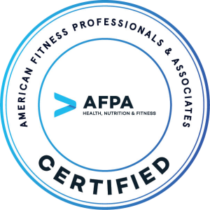certification seal from american fitness professionals association